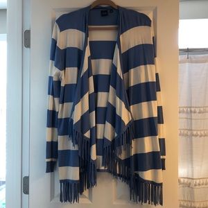 BLUE by Saks Fifth Avenue fringe cardigan